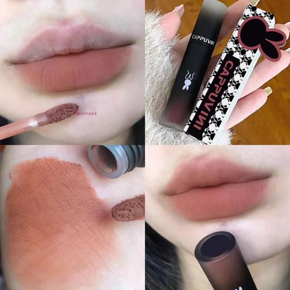 Lip Velvet Matte Mud Liquid Lipstick Waterproof Nude Gloss Long Lasting Nonstick Cup Women Glaze Cosmetics 6 Colors, 02