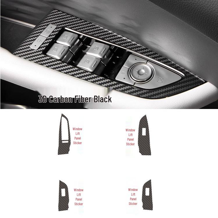 Carbon Fiber Wrap Interior Trim Kit: Fits 22 Beijing Cube Models - Console, Gear, and Door Panels