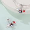 925 Silver Ocean Princess Magic Mirror Princess Rose Princess Charms Pendants Fit DIY Bracelets Party Jewelry