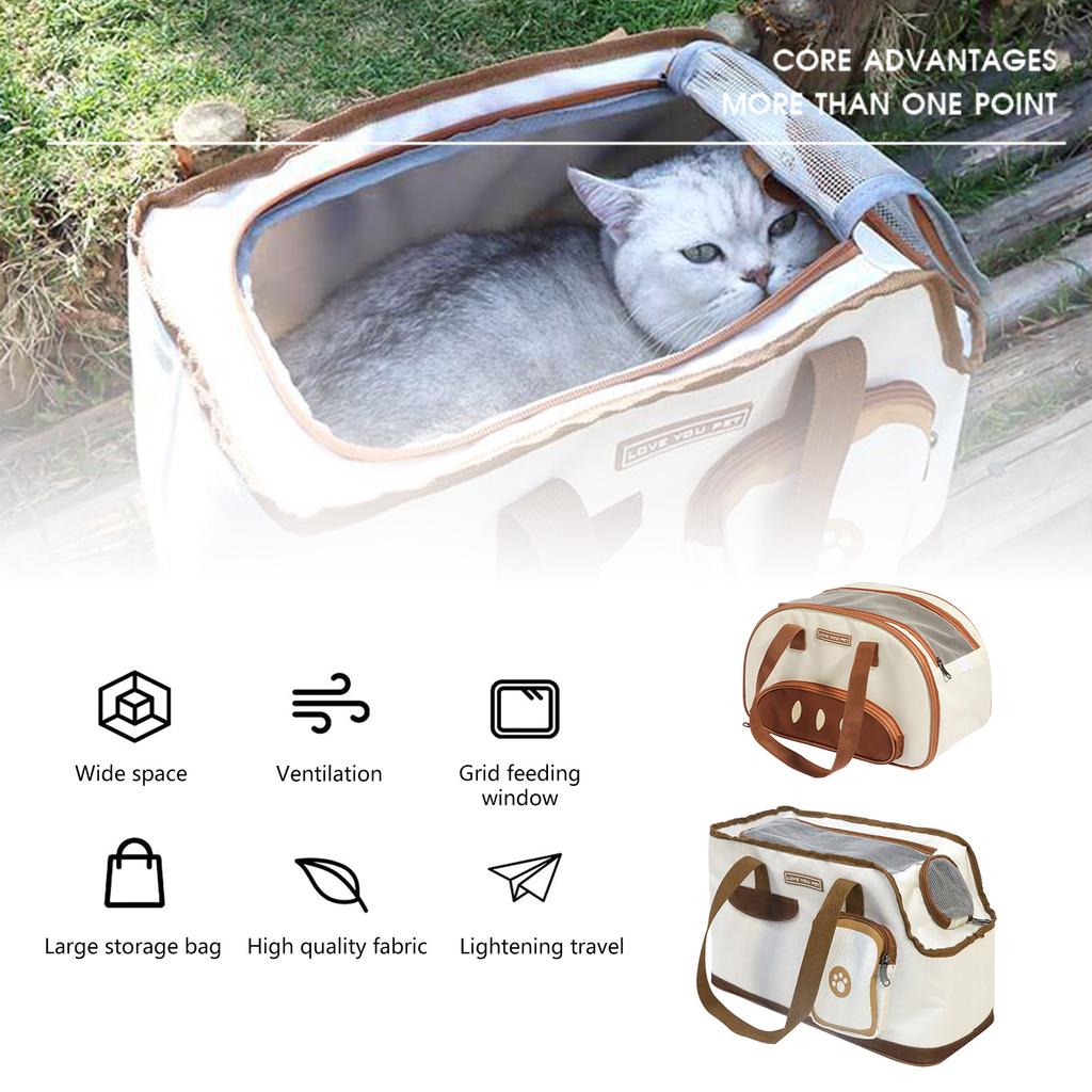 Pet Carrier Bag for All Seasons Lightweight Travel Bag for Cat Dog Practical Outdoor Camping Hiking Bag Cat Travel Case