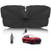 Car Front Sunshade New Complete Light and Heat Folding Car Sunshade with 10 UV Easy Car Sun UV Prevents Interior Heat Compatible with All Car Storage