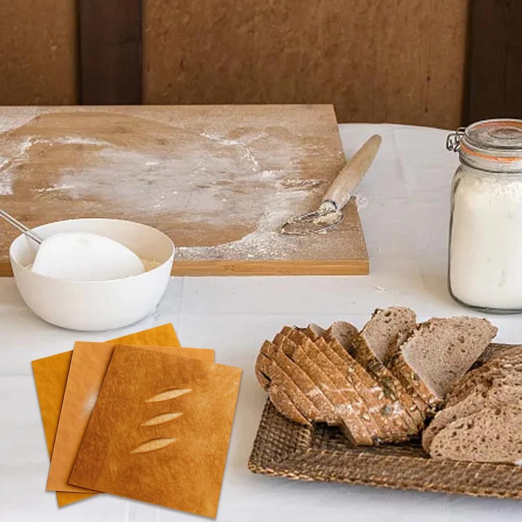 Подарочная упаковочная бумага в форме хлеба, крафт-бумага с забавным узором для упаковки, деревенский хлеб, устойчивые к маслу и разрыву кухонные принадлежности