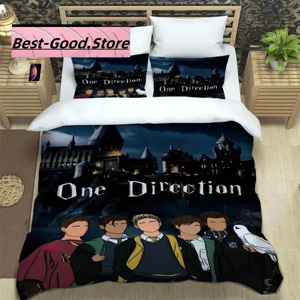 O-ONE Музыкальная группа D-Direction Комплект постельного белья Печатный комплект для кровати с наволочкой Покрывало для кровати Мягкое Односпальный Двуспальный Queen Super King Размер
