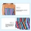 2Pcs/Set Women Swimsuit Set Bandeau Sleeveless Striped Print Swimming Tops High Waist Swimming