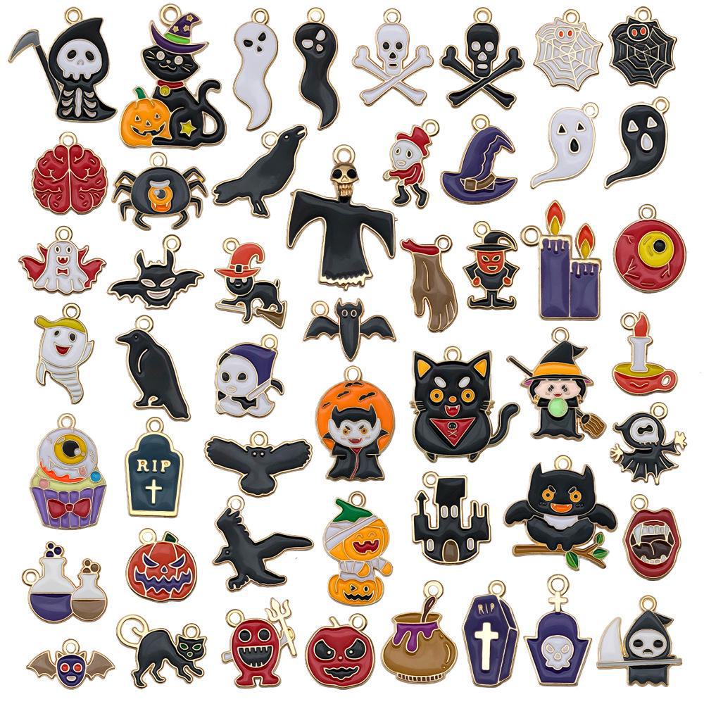 Украшения своими руками на Хэллоуин: Брелок, кулон, серьги, браслет, ожерелье с подвесками в виде тыквы и привидения