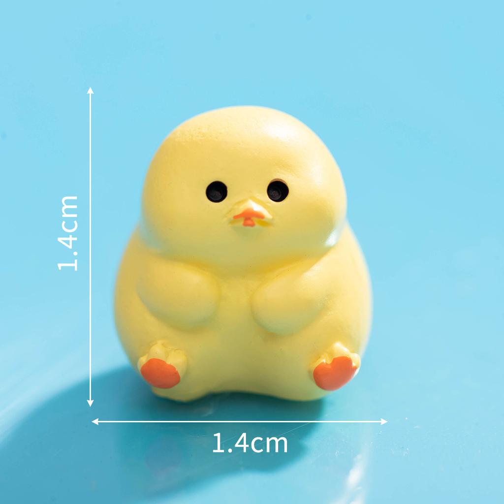 Микропейзаж мультфильм милый маленький желтый утенок фигурка украшения своими руками декоративные аксессуары офисный стол смоляные украшения