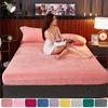 2024 Winter Warm Bed Sheet for Doube Bed Cartoon Style Flannel Fleece Mattress Cover Single/Queen/King Bed Fitted Sheet with Elastic