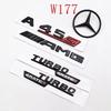 2026 Hot Black A45S Logo Turbo 4MATIC Car Rear Star Sticker Trunk AMG Emblem for Mercedes Benz a 45S AMG W177 1pcs Auto Accessories