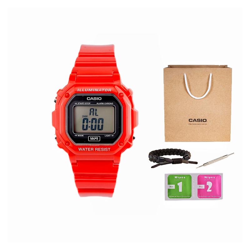 Casio Женские часы стандартной серии серые F-108WHC-4ACF F-108WHC-4ACF