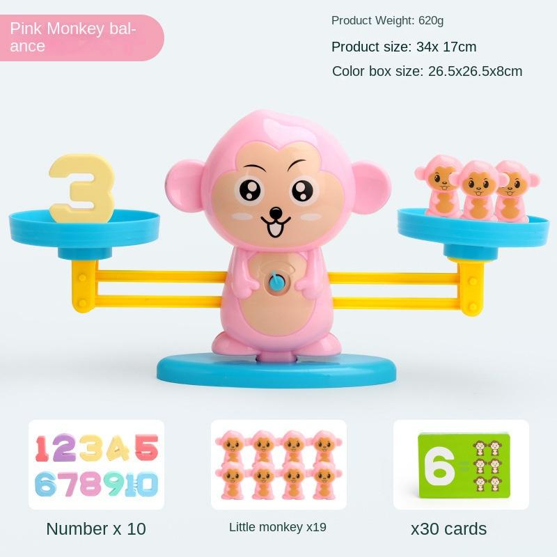 Игрушка с математическими весами Монтессори, обучающая игрушка для счета и расчета с весами и аксессуарами, игрушка для детей с навыками баланса мультяшной лягушки