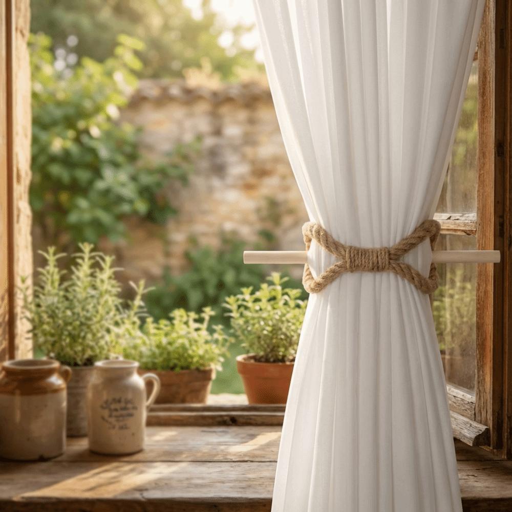 Simple Curtain Binding Rope Handmade Curtain Buckle Curtain Tiebacks Living Room