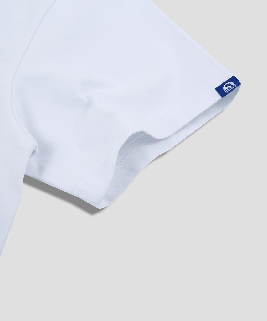 DOLPHIN WAVE APPAREL Белая свободная укороченная футболка с коротким рукавом