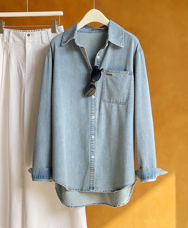 Джинсовая куртка Juzhi с весенней вышивкой, длинный рукав 22335.