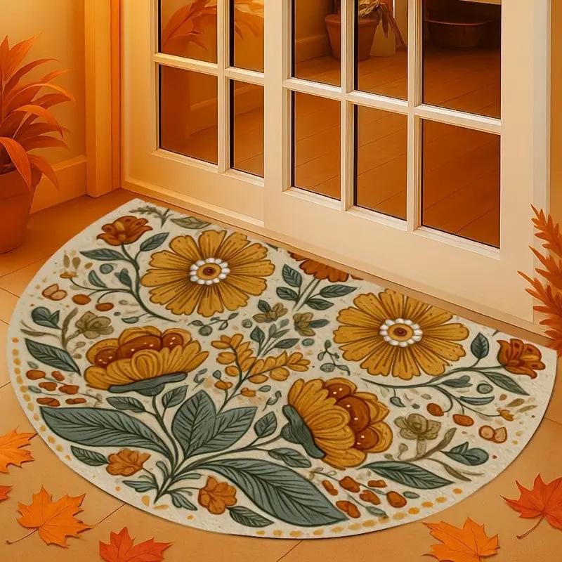 60*90cm Thanksgiving Printed Floor MATS, Decorative MATS for Entering and Leaving The House, Anti-slip Foot MATS for Bathrooms and Toilets