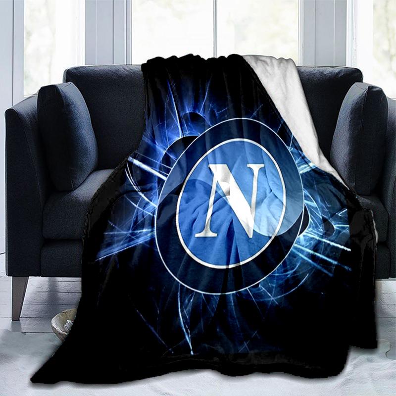 Napoli Blue Energy Symbol Blanket Suitable for Sofas, Beds, Offices, And Camping - Perfect Gift for Halloween Christmas
