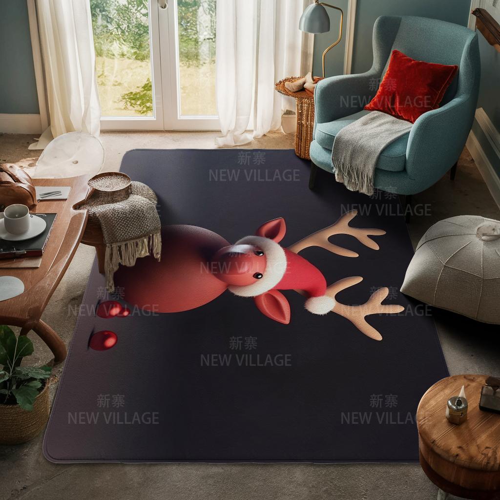 Ковер у входа в дом Домашний коврик у двери Гостиная Ванная Комната Ноги ванная комната Нескользящие коврики с водопоглощением для ванной Счастливого Рождества зима