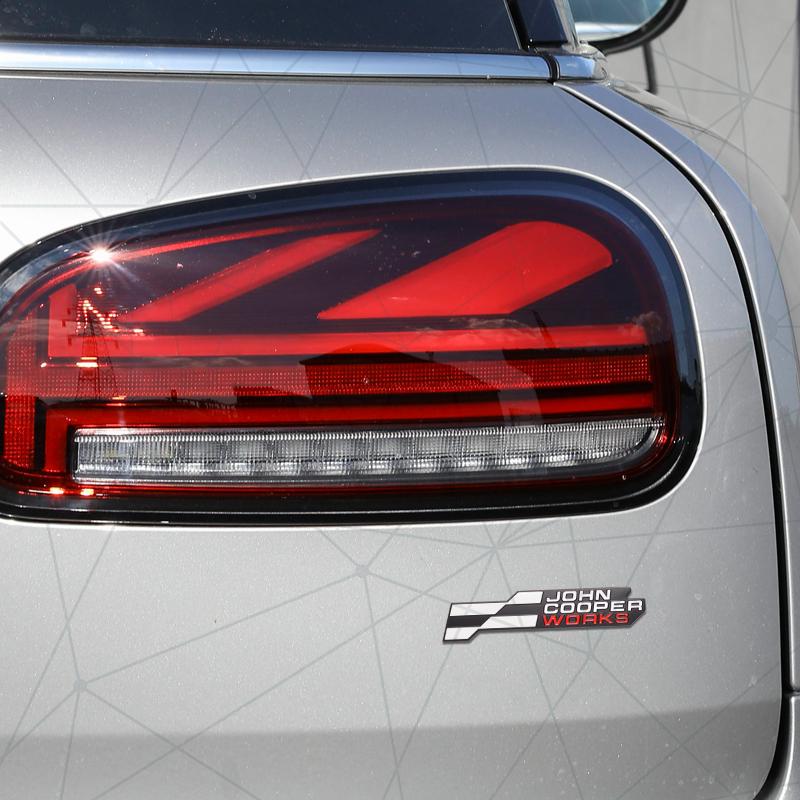 3D Auto Metal 2025 JCW Grille Badge Car Rear Trunk Emblem Sticker Decor For Mini Cooper S F66 F65 F67 Aceman Clubman U25 J01 J05