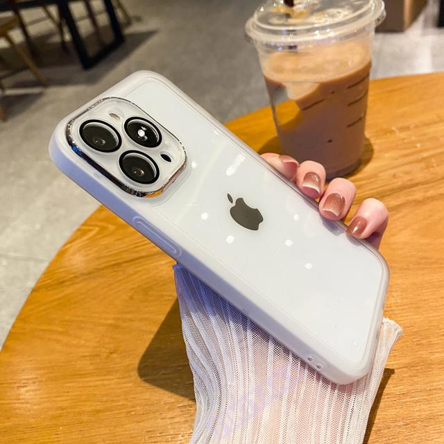 Фиолетовый прозрачный защитный противоударный чехол для камеры для Iphone 14 13 12 11 Pro Max Xs Max Xr 13 14pro, силиконовая задняя крышка ярких цветов