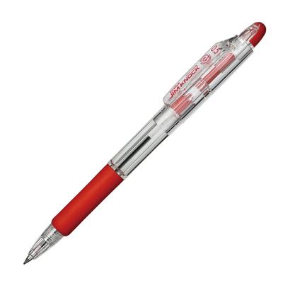 Шариковая ручка Zebra Jim Knock 10 на масляной основе, 0,5 мм, красная, ручки, B-KRBS-100-R