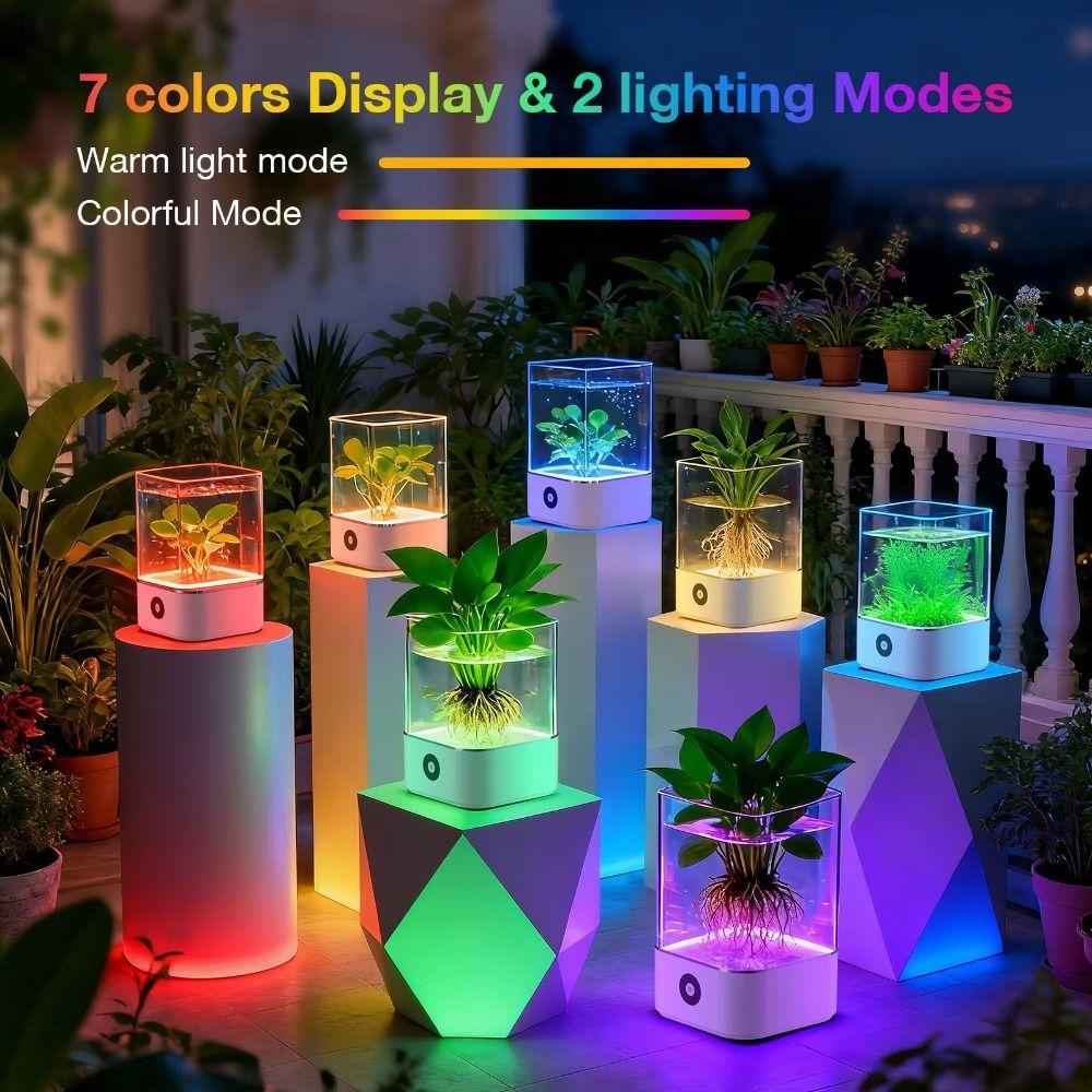 Color Changing USB Powered Lamp Dimmable LED Ambient Light Mini Fish Tank Light Birthday Gift
