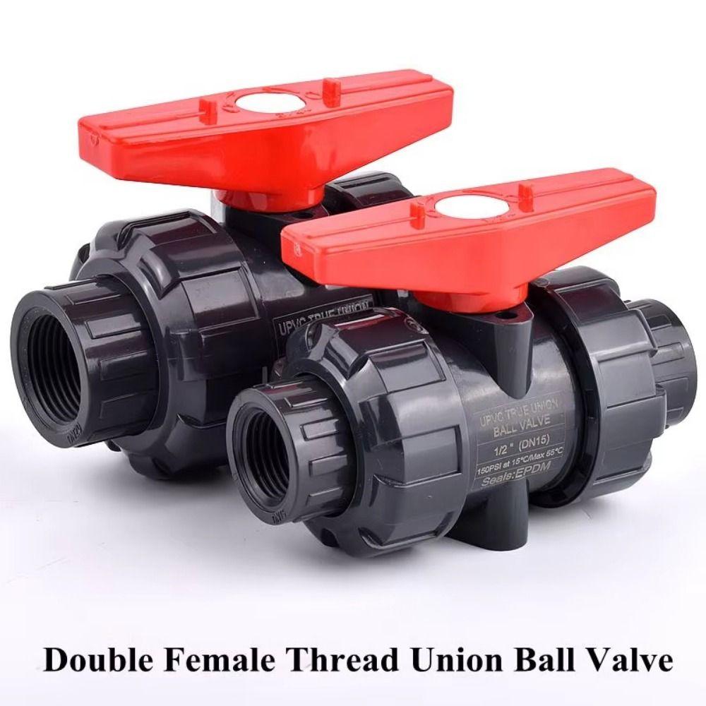 Plastic Double Way Ball Valve Irrigation Water Pipe Fittings PE Pipe Faucet Diverter Household