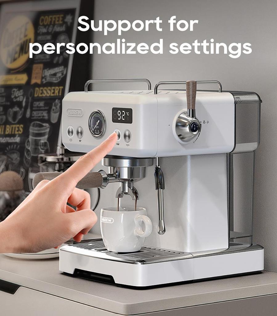 HiBREW H10Plus Espresso Coffee Machine, 20Bar Semi-Automatic Coffee Maker, Fast Heating, Temperature Control