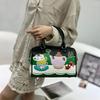 Сумка Женская Креативная Сумка Бостон Мультяшная Вышивка Пэчворк Наплечная Ручная Сумка Через Плечо Сумка-Подушка