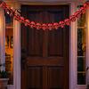 Classroom Garden Party Wall Hangings 10FT Halloween Garland, Spooky Skull Pumpkin Spider Hanging Paper Bunting Easy Assembly Holiday Banners