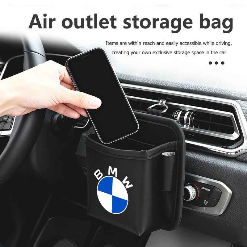 AAAPP1 Car Storage Box Phone Charge Air Vent Outlet Pocket Organizer For BMW M 1 3 4 5 6 7 Series M3 M6 F01 F02E34 E36 E70 F10 X6 X1