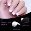 120pcs/box Acrylic French False Nails Medium Length Square Armor Full Cover Nail Tips Removable Mixed Size Press On Nails