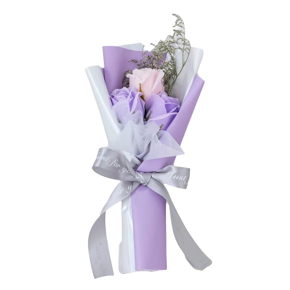 Artificial Rose Soap Flower 3 Heads Rose Soap Bouquet New Soap Flower  Wedding Home Decor