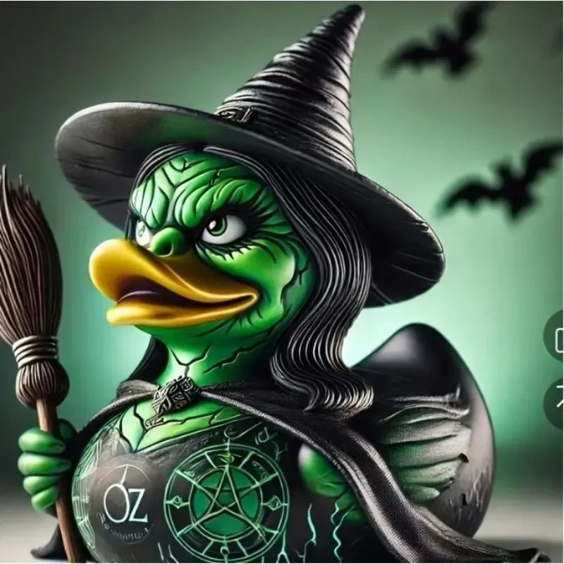 Хэллоуинская причудливая фигурка утки из смолы в тематике ужасов, Утка-мутант оборотень-волшебник, Идеально подходит для декора на Рождество, Пасху, День благодарения