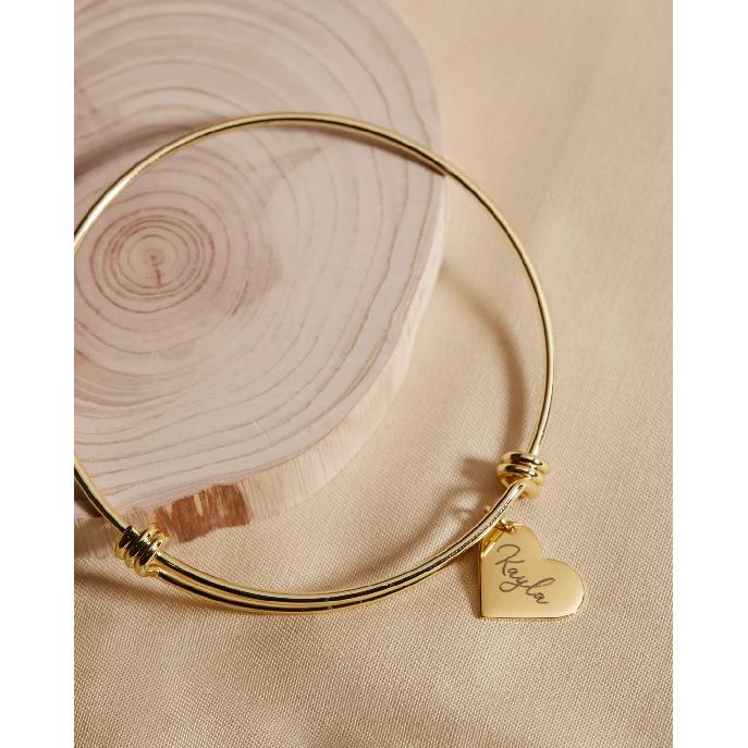 Персонализированная гравировка имени сердце подвески браслеты для женщин браслет из нержавеющей стали по индивидуальному заказу DIY ювелирные изделия