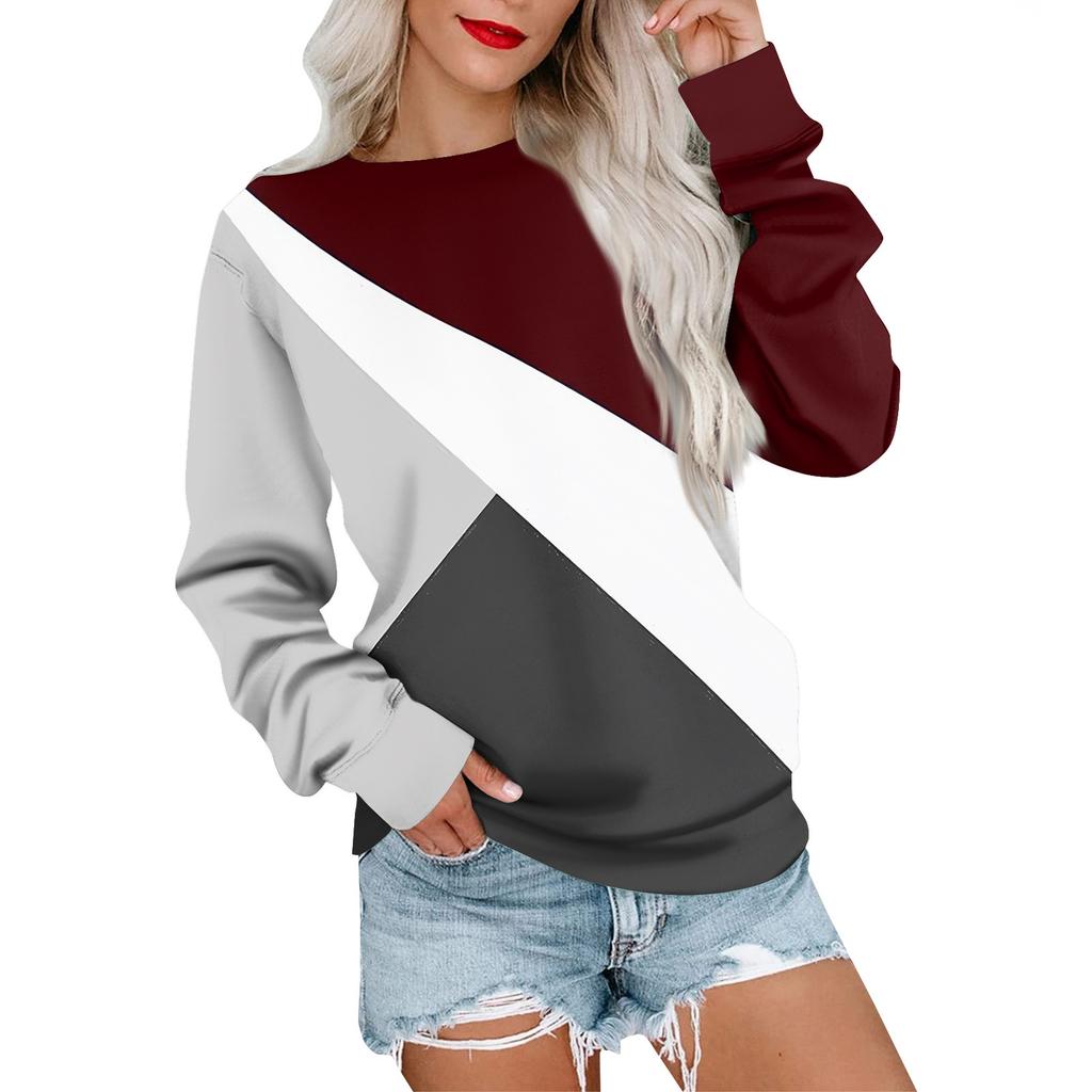 Женская толстовка с принтом, повседневная удобная свободная легкая женская толстовка с длинным рукавом и круглым вырезом