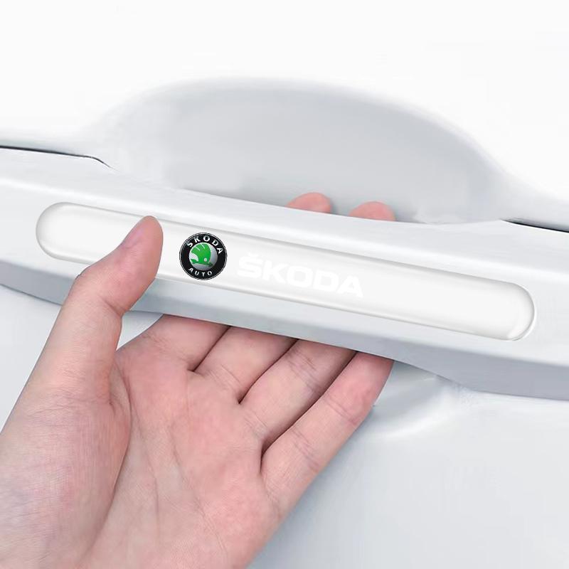 AAFO1 Car door anti-collision strip door handle protection strip For Skoda Octavia Fabia Kamiq Kapoq Kodiaq Rapid SCALA Superb