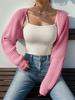 Rose Beauty A Y2K Street Daily Casual Batwing Sleeve Shrug Crop Cardigan Open Front Coat