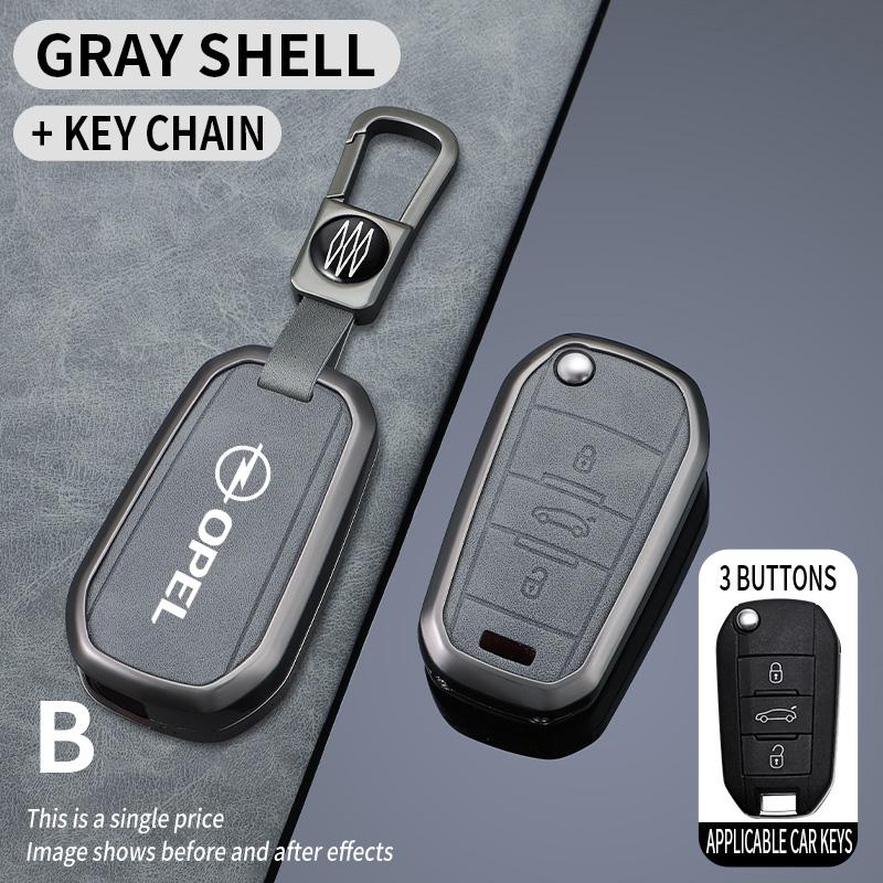 Цинковый сплав Чехол-оболочка для брелока автомобиля Защитный держатель Для Opel Mokka Corsa Astra Phev Grandland Hybrid 2025 Аксессуары