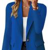 Women Blazer Slim Fit Long Sleeves Commuter Suit Coat Solid Color Single-Button Blazer for Office Daily Wear Evening Party