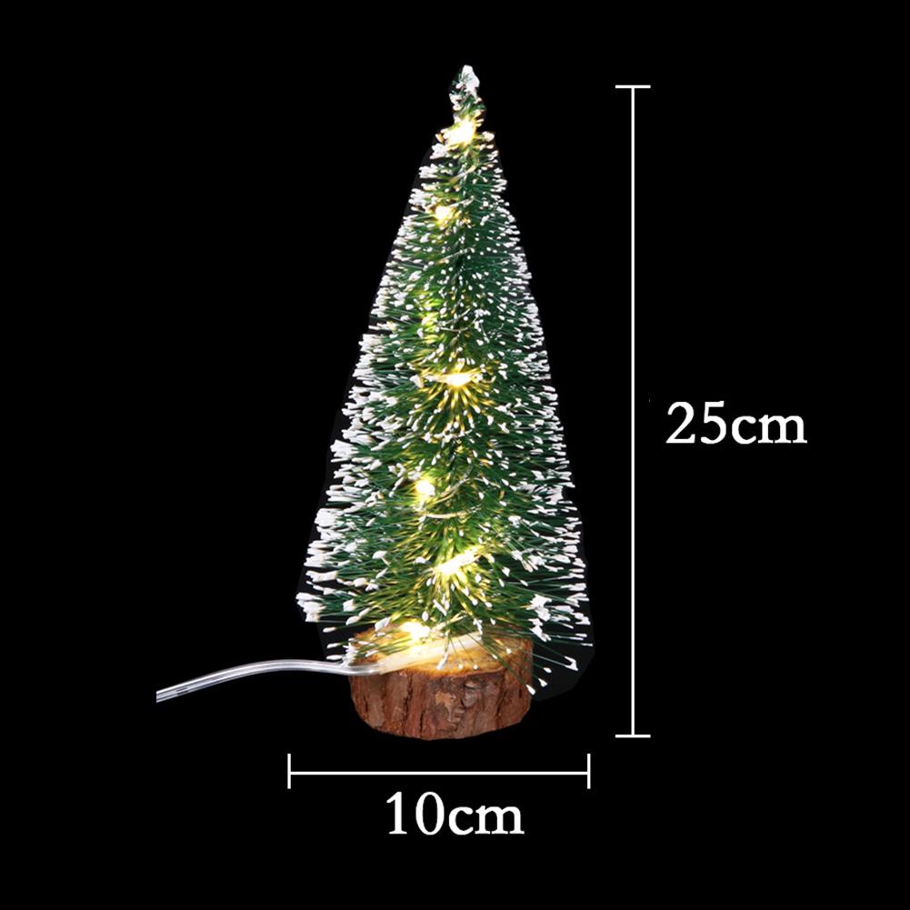 Led Mini Christmas Tree 15cm 20cm 25cm 30cm Warm Light Colorful Light Decorative Ornament For Home