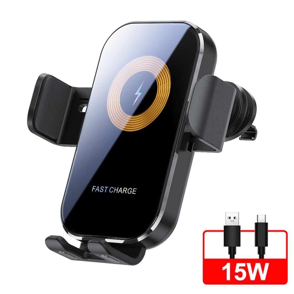 66/15W Car Wireless Charger Auto Car Mount Phone Holder Stand Fast Charging For iPhone Xiaomi Samsung Intelligent Sensing Holder