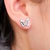 Cute Three-dimensional Butterfly Earrings for Ladies Student Animal Earrings for Girlfriends' Birthday Gifts