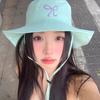 Sunscreen Bucket Hat Spring Summer Bow Strap Bucket Hats New Fishing Caps  For Outdoor Camping