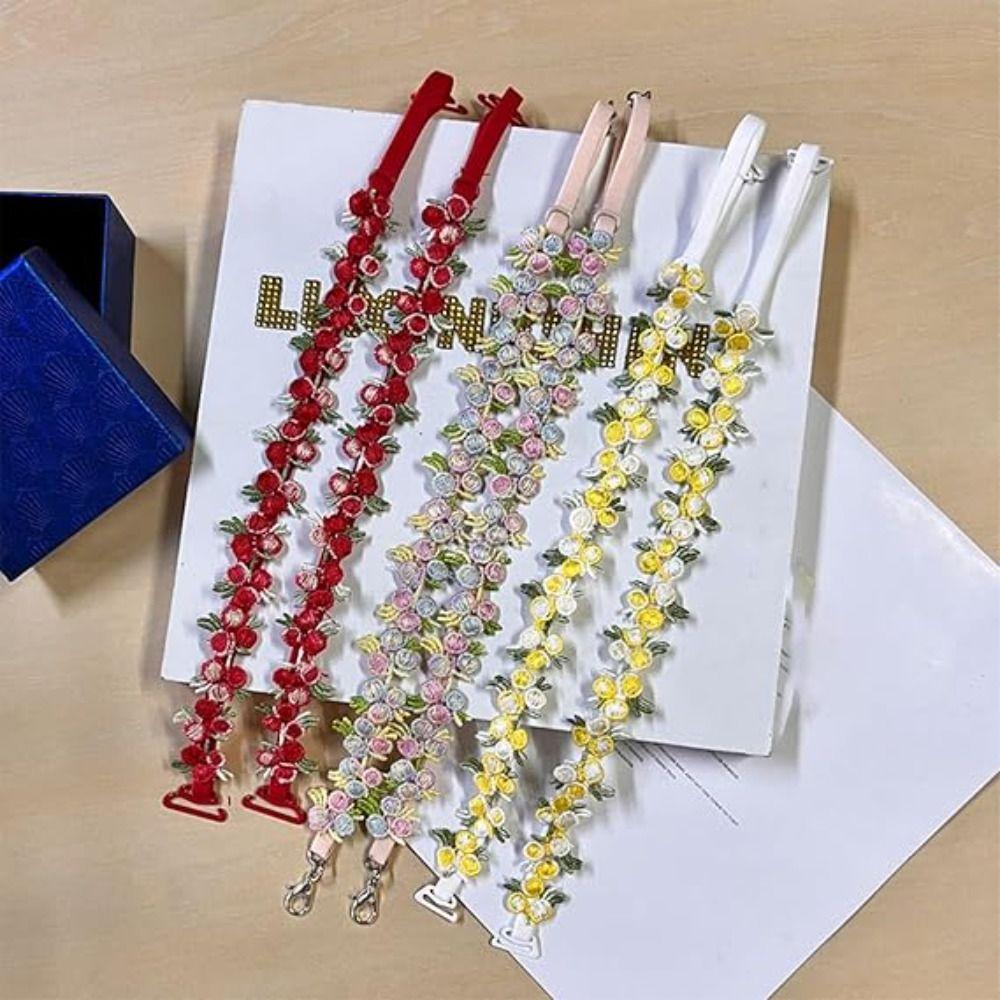 Полиэстеровые цветочные бретели для бюстгальтера, кружевные бретели для бюстгальтера, замена, креативный подарок, цветочные наплечные ремни