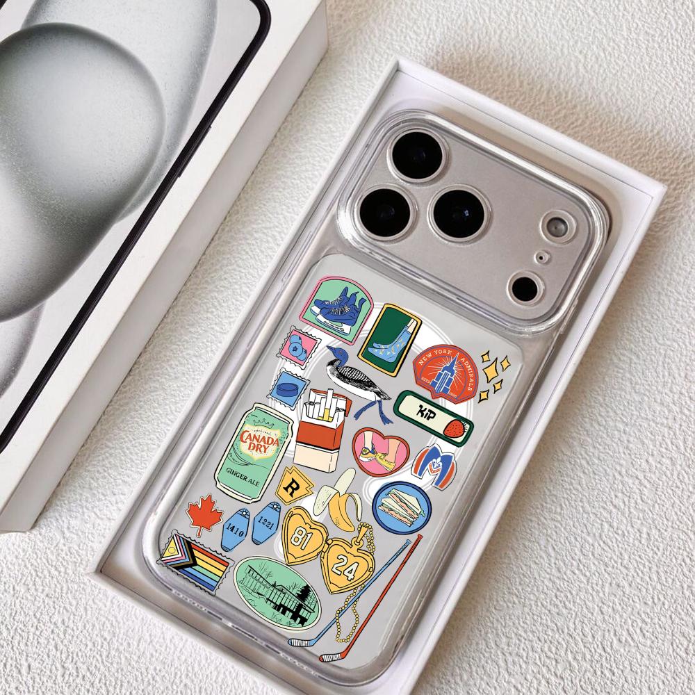 Film H-Heated Rivalry Phone Case For iPhone 17 16 15 14 13 12 Pro Max Plus With Magnetic Crystal Clear Case Wireless Charge
