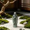 1-Piece Standing Monk Ornament, Wish-Fulfilling Prayer Monk Zen Theme Aquarium Decoration, Underwater Landscape Decoration, Landscape Micro-Landscape