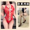 Сексуальное нижнее белье кружевной воротник цельный перспектива талия обтягивающий соблазн полые любовь костюм бретели