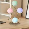 Sphere Metal Display Stand 7 Faux Crystal Ball Decorative Glass Fortune Ball Globe Stone Show Holder Organizer Rack Home Office Desktop Decoration