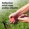 Регулируемый 4-метровый эластичный трос для палатки: Уличный металлический блок с 4-миллиметровым ветровым тросом и крюком для кемпингового навеса