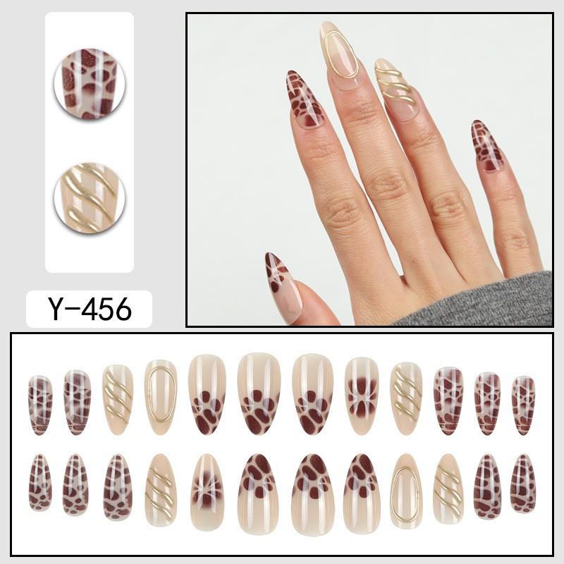 Short Press-On Nails Set With Floral Design Minimalist False Women Wearable Nail Tips In Multiple Colors