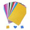 10pcs/Pack Multi-Color Metallic Glitter Sponge Paper, Thick Glitter Foam Sheets Without Adhesive Backing, For DIY Craft Embossing, Art Paper Folding